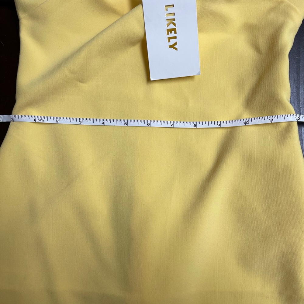 NWT Likely Laurens Dress Strapless Color: Snap Dragon (yellow) Size 0 revolve - Picture 9 of 9